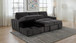 Pastrana - Upholstered Sleeper Sectional Sofa LAF Chaise - Charcoal Gray