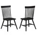 Andrews - Windsor Spindle Back Dining Side Chair (Set of 2) - Black