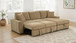 Pastrana - Upholstered Sleeper Sectional Sofa RAF Chaise - Camel