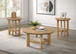 Ottowa - 3 Piece Round Wood Coffee Table Set - Washed Oak