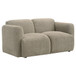 Dorset - Fabric Upholstered Round Track Arm Loveseat - Brown