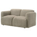 Dorset - Fabric Upholstered Round Track Arm Loveseat - Brown