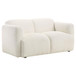 Dorset - Fabric Upholstered Round Track Arm Loveseat - White