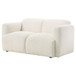 Dorset - Fabric Upholstered Round Track Arm Loveseat - White