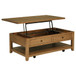 Payne - 48" Mobile Lift Top Coffee Table - Distressed Brown