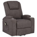Louie - Chenille Upholstered Power Lift Massage Chair - Brown