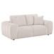 Burnett - Chenille Upholstered Wide Arm Loveseat - Ivory