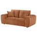Burnett - Chenille Upholstered Wide Arm Loveseat - Burnt Orange