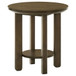 Ottowa - 22" Round Wood Side End Table With Shelf - Brown