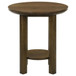 Ottowa - 22" Round Wood Side End Table With Shelf - Brown