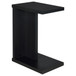 Clower - Engineered Wood C-Shaped Sofa Side Table - Black