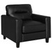 Scotland - Faux Leather Upholstered Track Arm Chair - Black