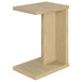 Clower - Engineered Wood C-Shaped Sofa Side Table - Light Oak