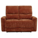 Navarro - Chenille Upholstered Reclining Loveseat - Burnt Orange