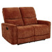 Navarro - Chenille Upholstered Reclining Loveseat - Burnt Orange