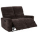 Navarro - Chenille Upholstered Reclining Loveseat - Dark Brown