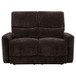Navarro - Chenille Upholstered Reclining Loveseat - Dark Brown