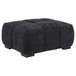Octavia - Fabric Rectangular Upholstered Ottoman - Black