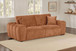 Burnett - Chenille Upholstered Wide Arm Sofa - Burnt Orange