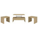 Canoga - 3 Piece Lift Top Cocktail Coffee Table Set - Light Oak