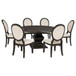 Twyla - 7 Piece Round Wood Dining Room Table Set - Dark Cocoa