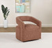 Westhill - Boucle Upholstered Swivel Accent Chair - Berry