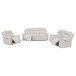 Kennett - 3-Piece Chenille Power Reclining Sofa Set - Ivory