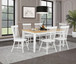 Andrews - 7 Piece Rectangular Dining Set - White And Light Ash