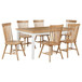 Andrews - 7 Piece Rectangular Dining Set - Light Ash And White