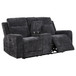 Kennett - Chenille Upholstered Power Reclining Loveseat - Dark Gray
