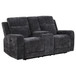 Kennett - Chenille Upholstered Power Reclining Loveseat - Dark Gray