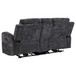 Kennett - Chenille Upholstered Power Reclining Loveseat - Dark Gray