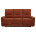 Navarro - Chenille Upholstered Reclining Sofa - Burnt Orange