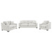 Ashlyn - 3 Piece Upholstered Track Arm Sofa Set - Sand