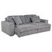 Jacana - Corduroy Upholstered Dual Power Chaise Sofa - Gray