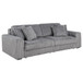 Jacana - Corduroy Upholstered Dual Power Chaise Sofa - Gray