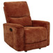 Navarro - Chenille Upholstered Glider Recliner - Burnt Orange