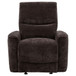 Navarro - Chenille Upholstered Glider Recliner - Dark Brown