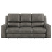 Brickston - Triple Power Reclining Sofa - Charcoal