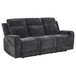 Kennett - Chenille Upholstered Power Reclining Sofa - Dark Gray