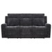 Kennett - Chenille Upholstered Power Reclining Sofa - Dark Gray