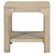 Solano - Square Wood Side End Table With Shelf - Weathered Mango