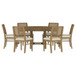 Arini - 7-Piece Round Dining Room Table Set - Sand Wash