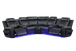 Galaxy Black Power Reclining Sectional