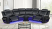 Galaxy Black Power Reclining Sectional