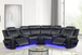 Galaxy Black Power Reclining Sectional S3550 by New Era Innovations