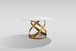 Dimi White and Bronze 5pc Dining Room Set