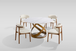 Dimi White and Bronze 5pc Dining Room Set