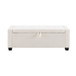 Upholstered Storage Ottoman Bench With Button Tufting And Safety Hinge