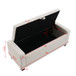Upholstered Storage Ottoman Bench With Button Tufting And Safety Hinge